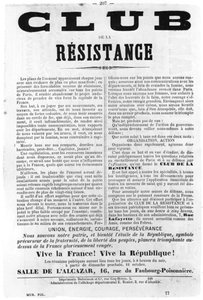 Club de la Resistance, z francuskich plakatów politycznych Komuny Paryskiej, maj 1871 autorstwa Unbekannt