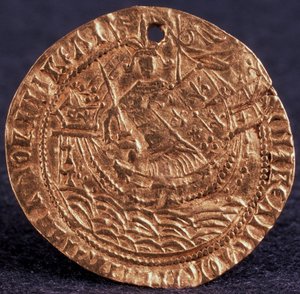 Moneta Korabelnik cara Iwana III Rewers: Władca na swoim statku, 1471-1490 autorstwa Unbekannt