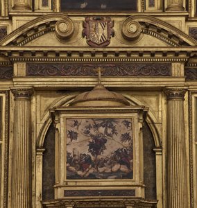 Kolegiata św. Wnętrze. Ołtarz główny. Szczegół. Środek. Obraz. Olej na agacie. 1624. autorstwa Unbekannt