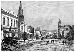 Collins Street, Melbourne, Wiktoria, Australia, XIX wiek autorstwa Unbekannt