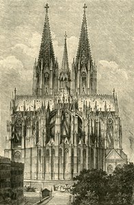 Katedra w Kolonii, od wschodu, 1890 r. autorstwa Unbekannt