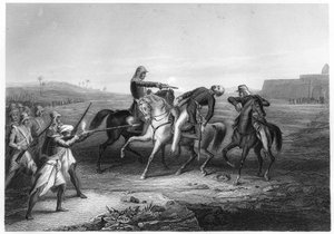 Pułkownik Platt zabity przez buntowników w Mhow, c1860 autorstwa Unbekannt