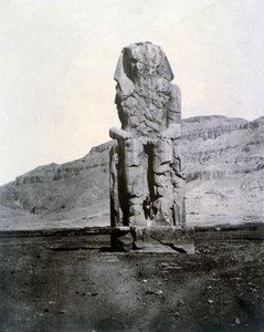 Kolosy Memnona, Teby, Egipt, 1852 r. autorstwa Unbekannt
