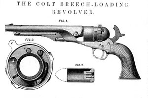 Rewolwer Colt Frontier, wynaleziony przez Samuela Colta 1814-62, c1850 autorstwa Unbekannt