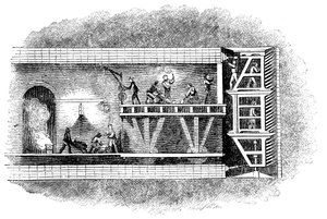 Budowa tunelu Tamizy, Londyn, 1825-1843 autorstwa Unbekannt