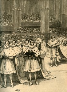 Koronacja króla Wilhelma IV: procesja królewska, Opactwo Westminsterskie, Londyn, 1830–1890. autorstwa Unbekannt