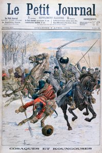 Kozacy walczący z Manchus, wojna rosyjsko-japońska, 1904 autorstwa Unbekannt