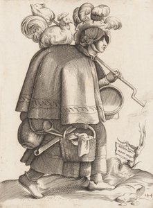 Tabliczka kostiumowa: Żona wojownika z Niemiec, ca. 1558-70. autorstwa Unbekannt