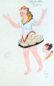 Projekt kostiumu dla Papegeny, 1913 autorstwa Unbekannt