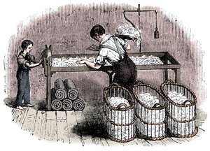 Produkcja bawełny, c1845 autorstwa Unbekannt