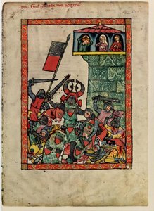 Hrabia Albrecht II Hohenberg z Codex Manesse, między 1305 a 1340 autorstwa Unbekannt