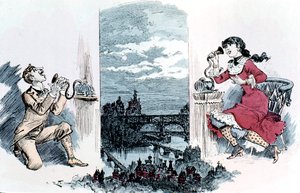 Zaloty telefoniczne przez Paryż, 1883 r. autorstwa Unbekannt