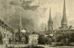 Coventry - Spires of Trinity, St. Michaels i Christ Church, 1898. autorstwa Unbekannt