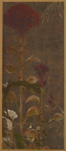 Coxcombs, kukurydza i powojnik, okres Momoyama, 1568-1615. autorstwa Unbekannt