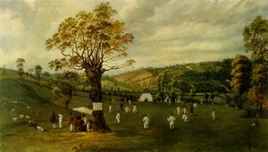 „Mecz krykieta między Nottingham i Leicester, c.1829”, 1947. autorstwa Unbekannt