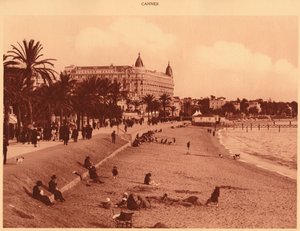 Promenada Croisette - Plaża i Kasyno, Cannes, 1930. autorstwa Unbekannt