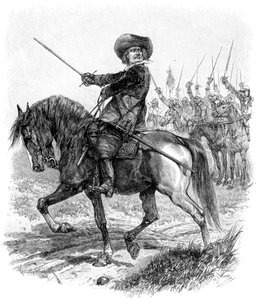 Cromwell w bitwie pod Marston Moor, 2 lipca 1644, XIX w. autorstwa Unbekannt