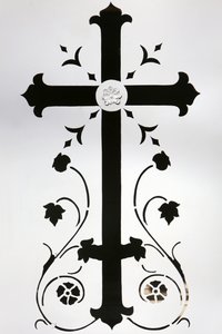 Krzyż na sklepieniu białych drzwi, Paryż, Francja autorstwa Unbekannt