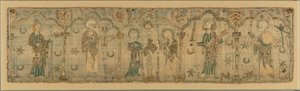 Ukrzyżowanie otoczone przez świętych, Brytyjczyków, ca. 1270 prawdopodobnie przed 1272. autorstwa Unbekannt