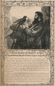 Crusoe uczy swoją papugę mówić, ok. 1870 r. autorstwa Unbekannt