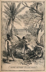 Crusoe i piątek wyrębu drewna, c1870 autorstwa Unbekannt