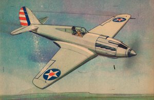 Jednopłatowiec myśliwski Curtis X.P.40, c1944. autorstwa Unbekannt