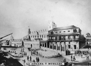 Urząd celny i nabrzeża, Hawana, Kuba, 1841, [c1910] autorstwa Unbekannt