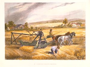 Żniwiarka Cyrus McCormicks z 1831 opatentowana 1834, c1851. autorstwa Unbekannt