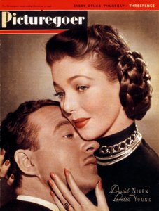 David Niven 1910-1983 i Loretta Young 1913-2000, aktorzy, 1946 autorstwa Unbekannt