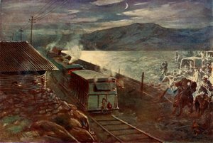 „Próba De Weta przekroczenia linii kolejowej”, 1902. autorstwa Unbekannt