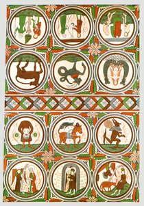 Dekoracja w Starym Kościele Stora Råda, Västra Götaland, Szwecja, 1928. autorstwa Unbekannt