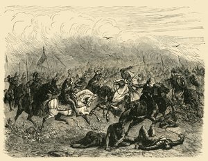 Klęska Abdalrahmana pod Poitiers, 732AD, 1890. autorstwa Unbekannt