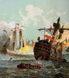 Klęska floty holenderskiej, 1666 c1850s autorstwa Unbekannt