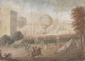Projekty góry i czterech boków tabakiery ze scenami wzlotu..., ca. 1784-89. autorstwa Unbekannt