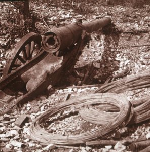 Zniszczone działo 155, c1917-c1918 autorstwa Unbekannt
