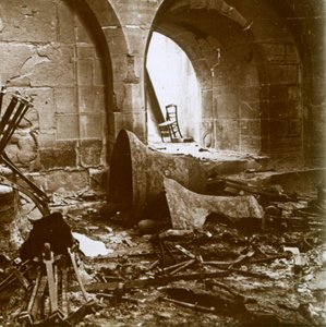 Zniszczony kościół, Marne, północna Francja, c1914 autorstwa Unbekannt