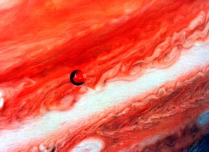 Szczegół Jowisza i jego wewnętrznego satelity lo autorstwa Unbekannt