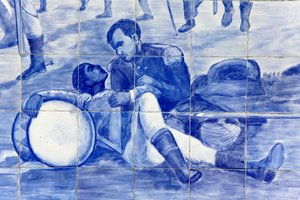 Fragment mozaiki przedstawiającej walkę Brazylii o niepodległość, Cachoeira, Brazylia autorstwa Unbekannt
