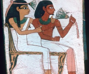 Fragment dekoracji sarkofagu Pani Madji, XVIII dynastia autorstwa Unbekannt