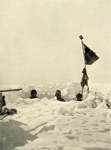 Kopanie w celu ustalenia głębokości śniegu pokrywającego skład, ok. 1908, 1909. autorstwa Unbekannt