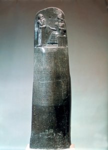 Stela diorytowa z inskrypcją praw Hammurabiego, XVIII w. p.n.e. autorstwa Unbekannt