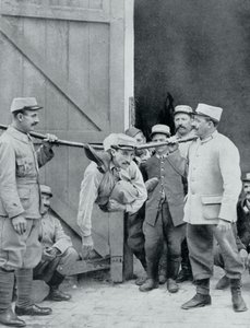 Rozproszenie na froncie, ludzki wąż, Francja, I wojna światowa, 1915 autorstwa Unbekannt