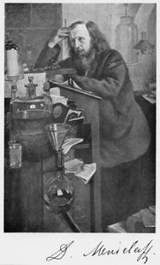 Dymitr Iwanowicz Mendelejew 1834-1907, rosyjski chemik, ok. 1900 autorstwa Unbekannt