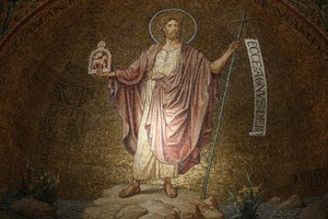 Opactwo Zaśnięcia Najświętszej Marii Panny, mozaika Jana Chrzciciela, Jerozolima, Izrael autorstwa Unbekannt
