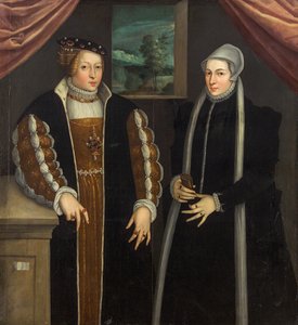 Podwójny portret Marie z Brandenburgii-Kulmbach i Christina z Danii, ok. 1930 r. 1580 autorstwa Unbekannt