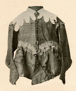 Dublet z czarnego jedwabiu obszyty grotami galonu ze srebrnymi aigletami, ok. XVII w., 1937 r. autorstwa Unbekannt