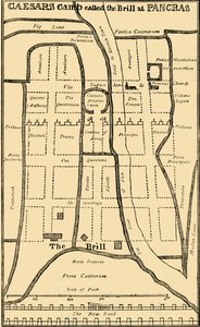 Dr Stukeleys Plan obozu w St. Pancras, ok. 1750, ok. 1876. autorstwa Unbekannt