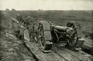 Przeciąganie broni do nowych pozycji natarcia, 1919. autorstwa Unbekannt