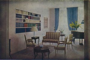 przylegający do salonu salon zaprojektowany przez André Dumuysa, od którego można go oddzielić autorstwa Unbekannt