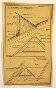Rysunek, projekt domu masowego projektu Hectora Guimarda, Skylight Construction, październik 1920 autorstwa Unbekannt